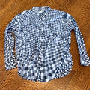 Blue + White Gingham Dress Shirt – Men’s 16½-34/35 👔